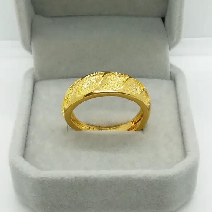 Alliances de mariage YNO en or jaune 18 carats plaqué pur pour homme et femme occasions spéciales romantiques