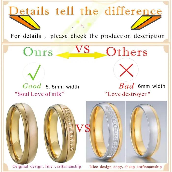 Bagues de mariage alliances de fiançailles classiques en zirconium pour homme et femme occasions spéciales romantiques
