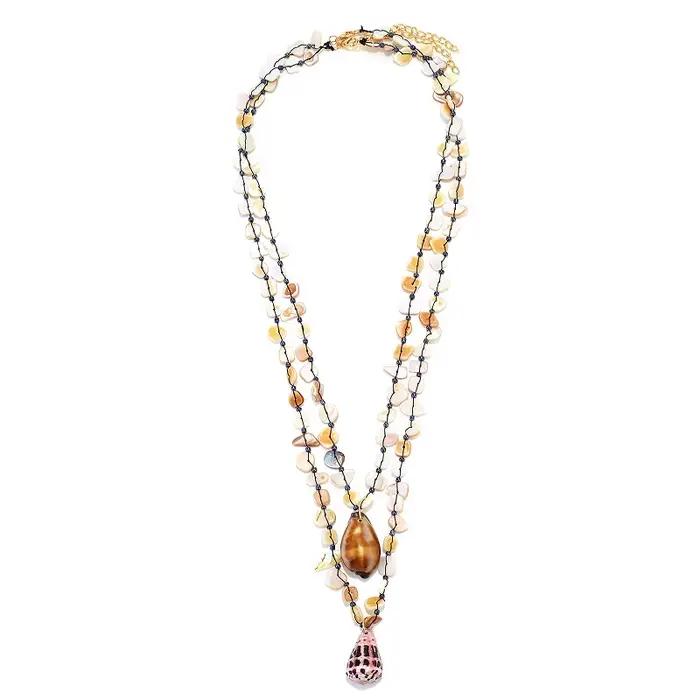 Collier multicouche avec pendentifs coquillages, longue chaîne, cadeaux pour femmes et filles, bijoux tendance, vente chaude, cadeau de fête, nouveau style 2026
