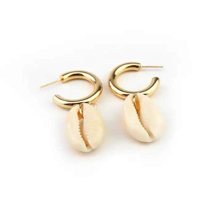 Ensemble de boucles d'oreilles pendantes pour femmes, bijoux de mode pour filles, coquille de Bohême