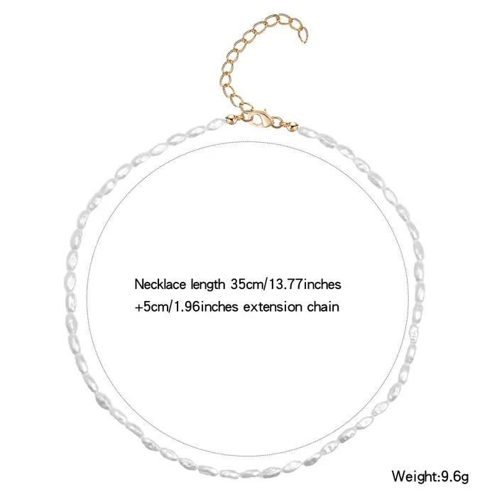 Collier de Perles Artificielles Vintage pour Femme