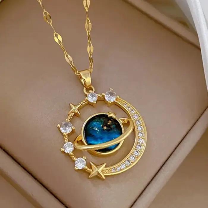 Collier de la série Star Series en acier au titane pour femme