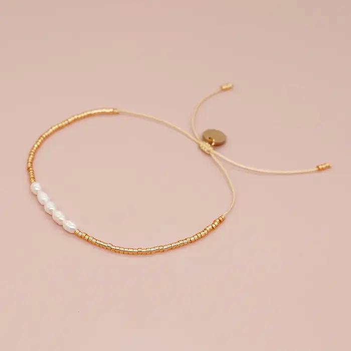 Miyuki – petits Bracelets de perles plaqués or