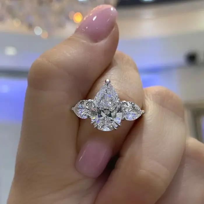 Alliance de mariage en laiton plaquée argent sertie de zirconium cubique pour femmes occasions spéciales mariage cérémonie événements formels