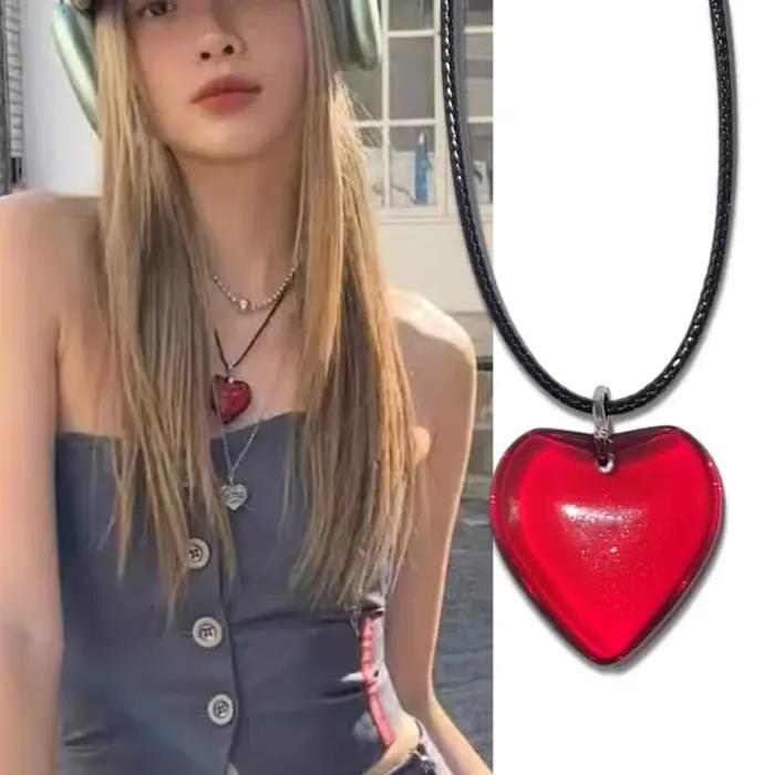 Collier pendentif grand coeur