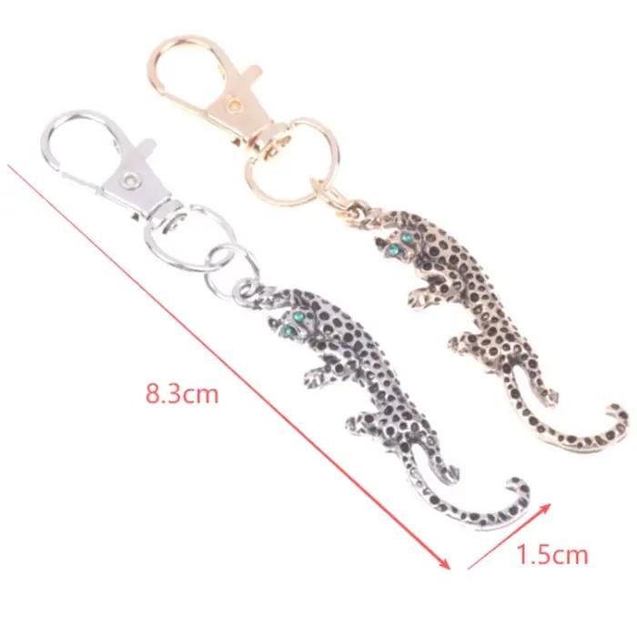 Porte-clés pendentif panthère Animal pour femmes, sac à main, breloques de voiture pour hommes, ornements, bijoux à la mode, cadeaux