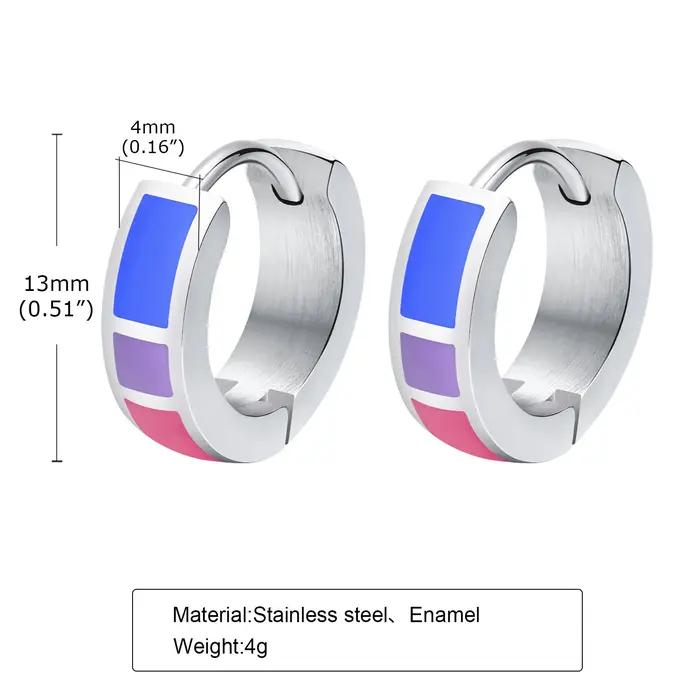 Petites boucles d'oreilles créoles unisexes pour hommes et femmes