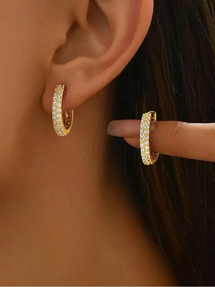 Boucles d'oreilles rondes en argent Sterling 925 pour femmes