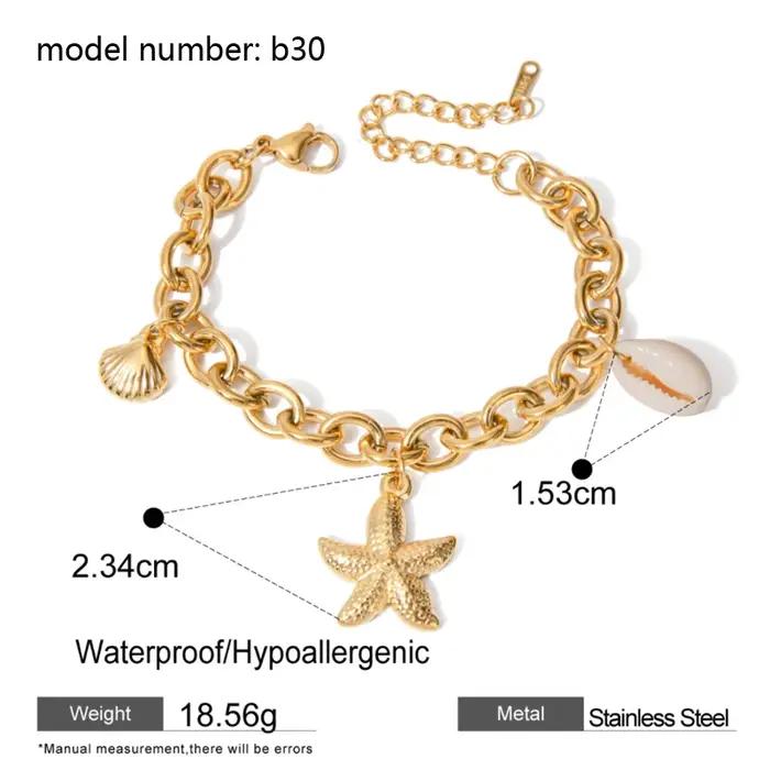 Bracelet pour femme en acier inoxydable à breloques motif coeur chaîne corde bijoux de mode