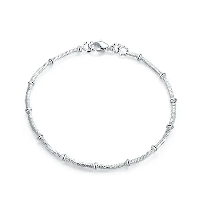 Bracelets en argent unisexe pour hommes et femmes