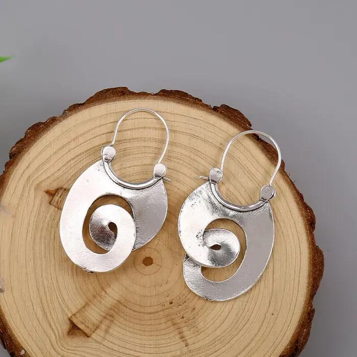 Boucles d'oreilles créoles en métal pour femmes