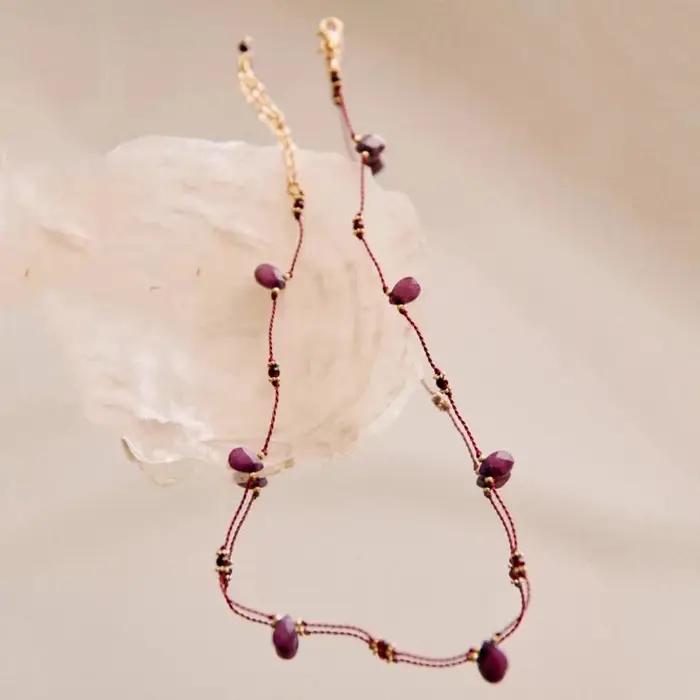 ChimVintage-Collier Noué en Cuir Naturel pour Homme et Femme