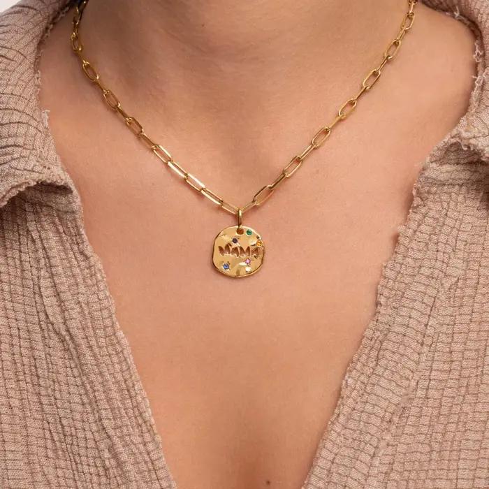 Collier pendentif MAMA pour maman grand-mère