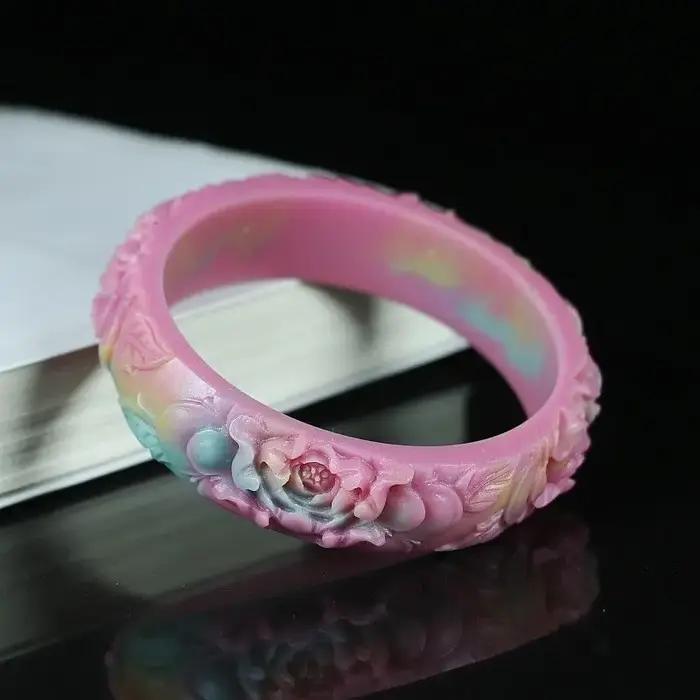 Nouveau Bracelet sculpté exquis en Agate Yanyuan