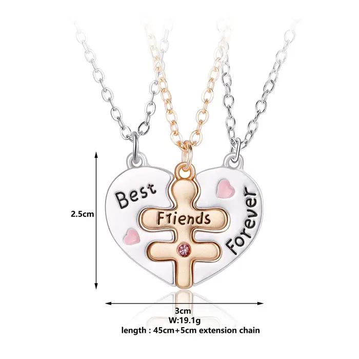 Collier en forme de cœur magnétique pour femmes, cadeau d'amitié éternelle, bijoux stylés pour amies, occasions spéciales