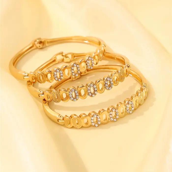 Bracelet marocain pour femmes, bijoux de mariée du moyen-orient incrustés de strass, cadeau de festival de style bohème