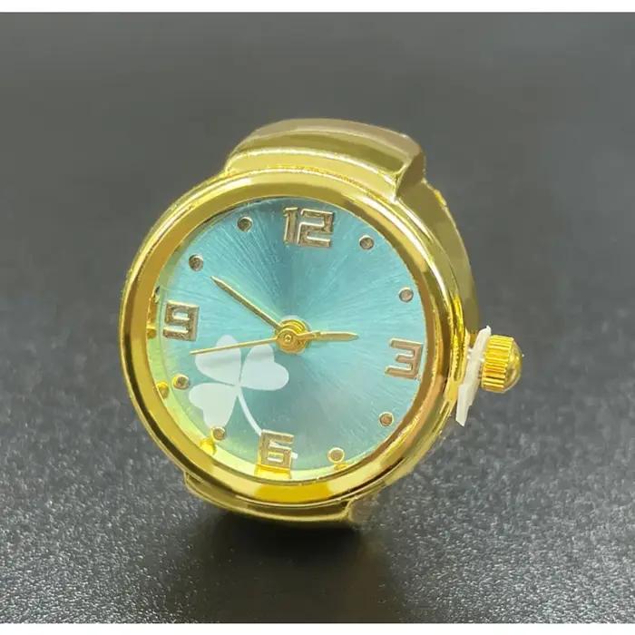 Montre Bague Trèfle Colorée Simple Multicolore Unisexe Bijou Tendance Cadeau pour Couple