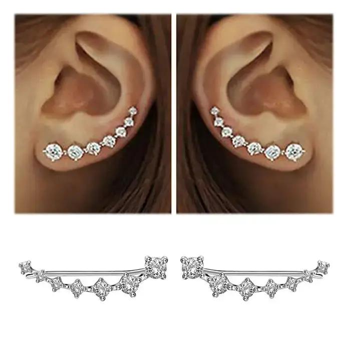 REETI nouvelle haute qualité Super brillant Zircon 925 en argent Sterling boucle d'oreille pour les