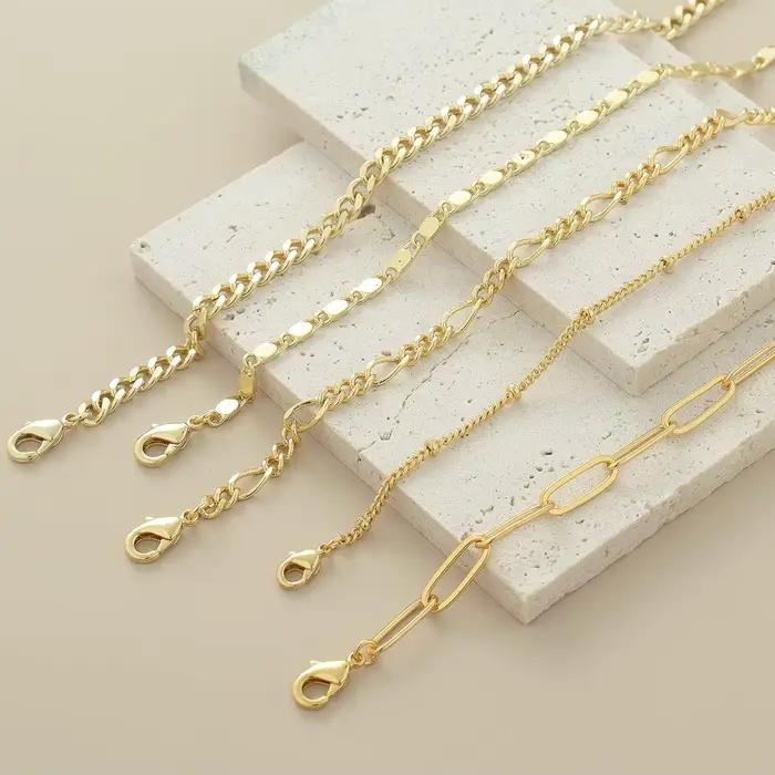 Bracelets à la mode en plaqué or 14 carats pour femmes élégants et empilables pour toutes les occasions spéciales