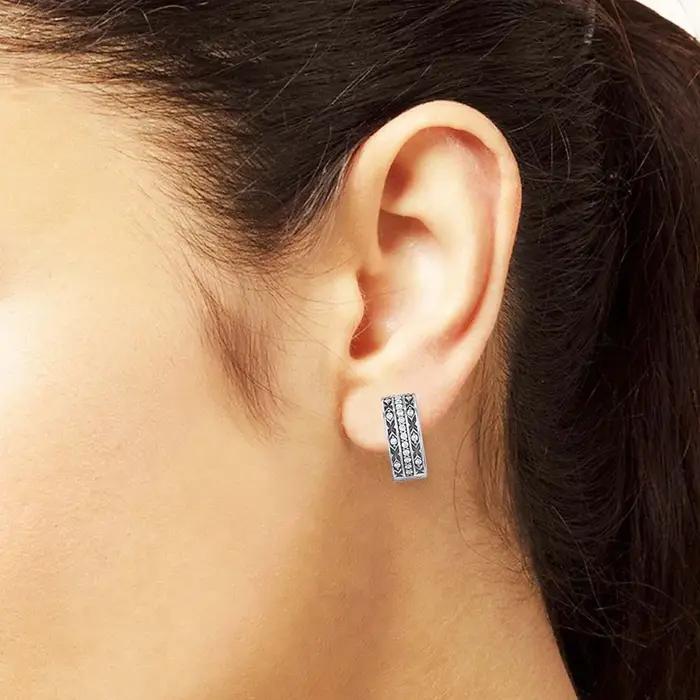 Boucle d'oreille créole Asiatische Ornamente Europe