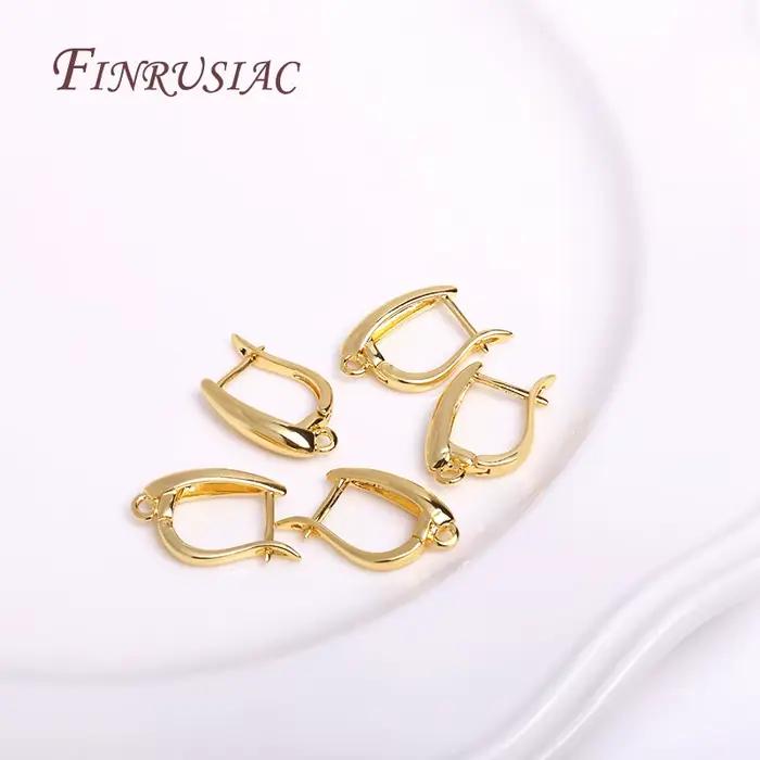 Fermoirs plaqués or véritable 18 carats pour boucles d'oreilles, accessoires de bijoux de luxe, crochets pour fils d'oreilles, DIY bijoux créatifs, occasions spéciales