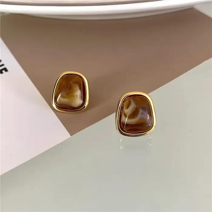 Boucles d'oreilles en ambre de luxe pour femmes