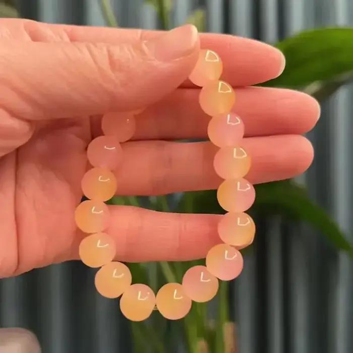 Bracelets en perles de cristal de quartz rose pour femmes et filles, pierre naturelle, énergie de gu