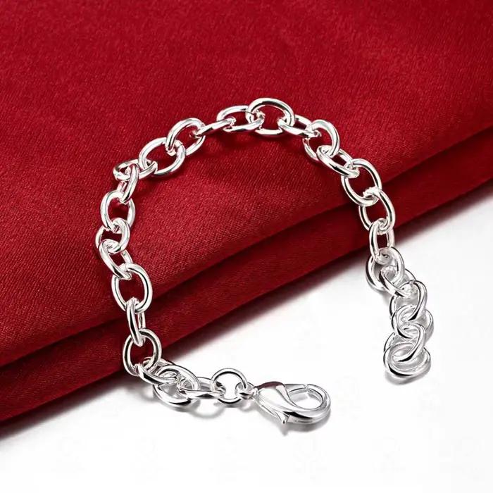 Bracelet en argent Sterling 925 pour hommes et femmes, bijoux à la mode, classique, Simple, élégant, cadeaux d'anniversaire