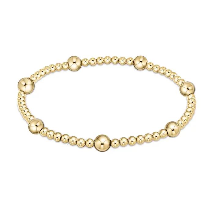 Bracelet à perles géométriques en cuivre plaqué or 18 carats pour femmes occasions spéciales minimalistes
