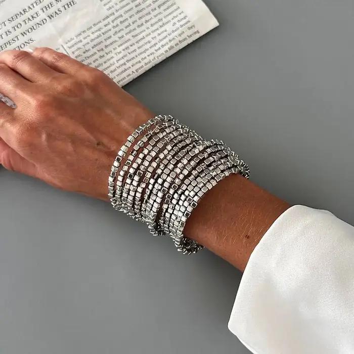 Bracelet large multicouche Vintage pour femmes