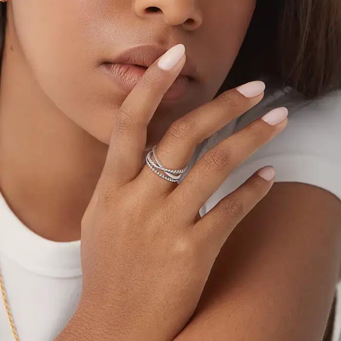 Bagues en argent Sterling 925 originales, anneau en Zircon infini empilable pour femmes, bijoux cadeau d'anniversaire de mariage, nouvelle collection