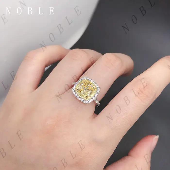 Bague AU750 en or blanc véritable 2