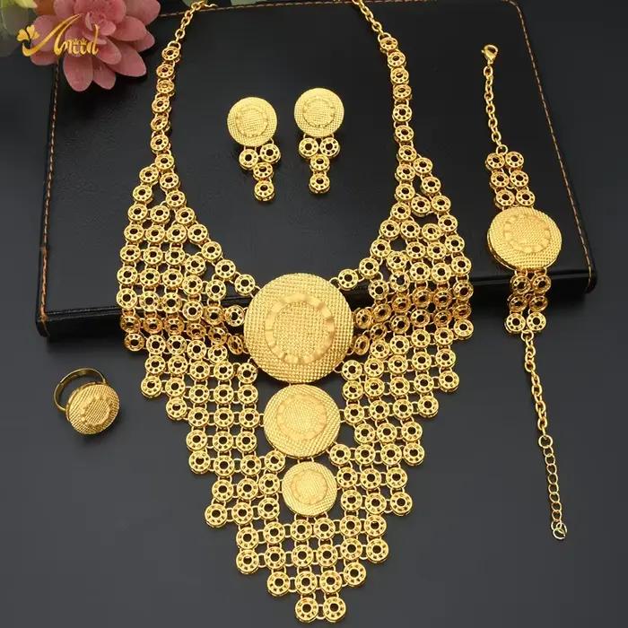 ANIID-Ensemble de bijoux traditionnels éthiopiens pour femmes, patients Habesha, Dubaï, document en or 24 carats, mariage nigwin