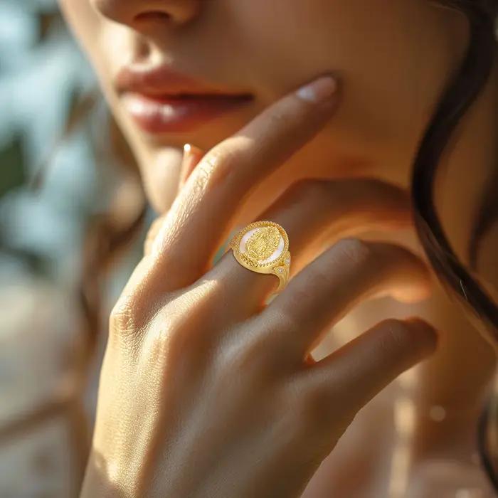 Bague Eudora en cuivre Vierge Marie