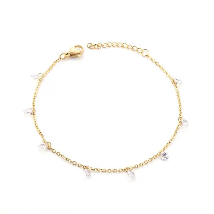 Bracelets en Acier Inoxydable Plaqué Or et Argent pour Femme