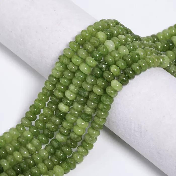 Perles d'olivine naturelles 5x8mm en forme abaque pour bijoux DIY bracelets et colliers pour femmes occasions spéciales cadeaux romantiques