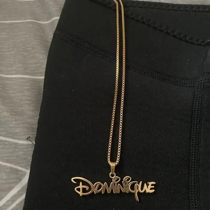 Collier personnalisé avec nom en acier inoxydable chaîne de boîte géométrique cadeau d'anniversaire pour femme maman amie ou petite amie