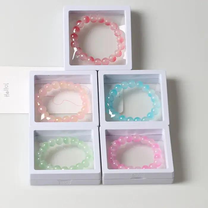 Bracelet Quartz Rose Poudre en plastique, design doux et résistant, idéal pour toutes les occasions et comme cadeau, disponible en brun rougeâtre, bleu, marquage à chaud, rose et vert