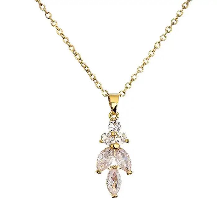 ZAKOL Retro géométrique cuivre zircon collier pour les femmes personnalisé exquis tous les jours prom Evning Party bijoux accessoires