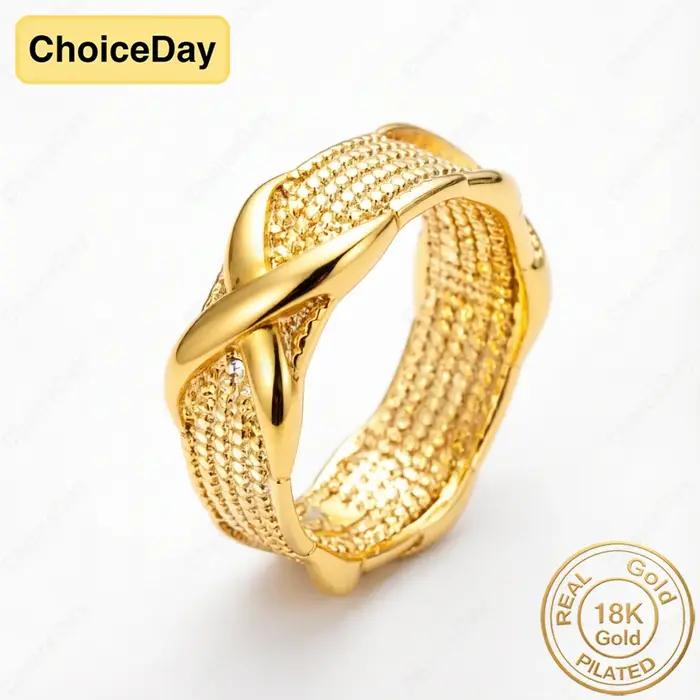 Plaqué or 18 carats # 8 Bagues délicates à tressage croisé pour femmes, bijoux élégants pour fiançai