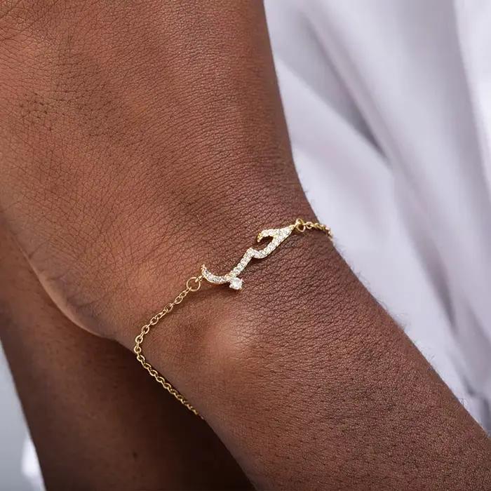 Bracelet d'amour arabe en zircone cubique pour femmes