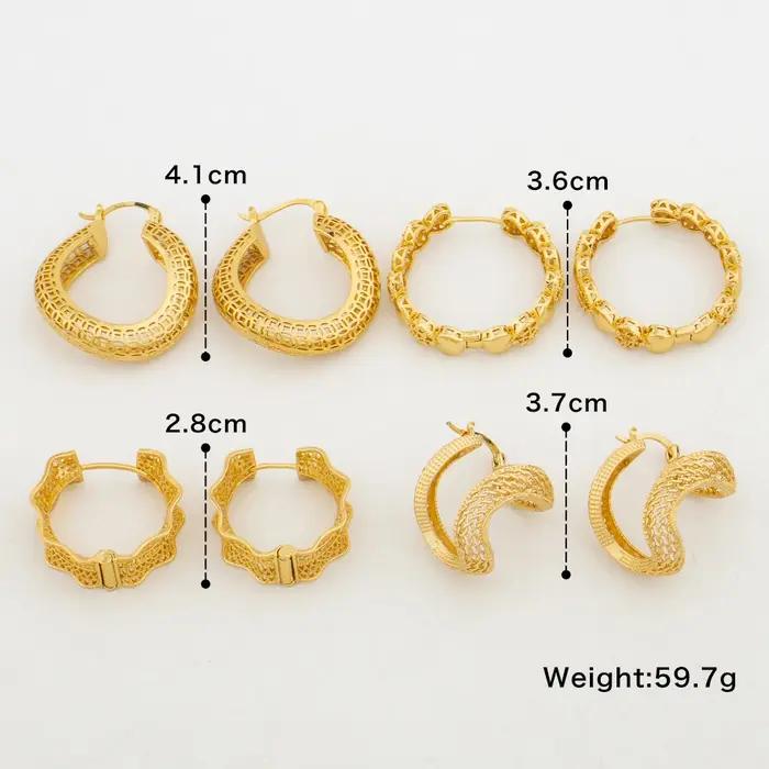Ensemble de bijoux en or 18 carats pour femmes
