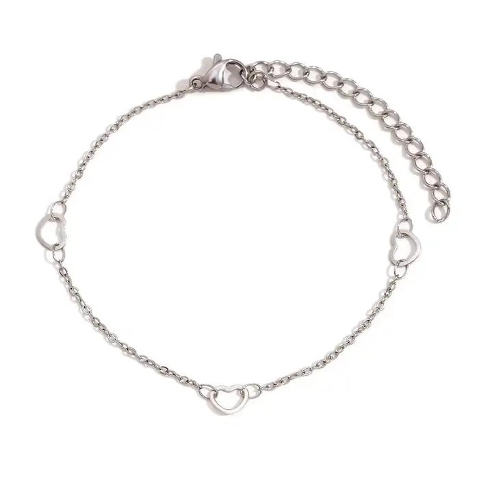 E.B.belle-Bracelet d'épissage d'amour minimaliste pour femme, bijoux plaqués or 14 carats, acier ino