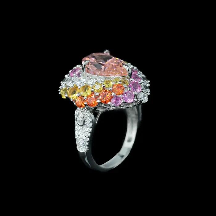 WUIHA Vintage 100% 925 argent Sterling laboratoire saphir haute teneur en carbone diamants pierres précieuses Cocktail mariage bague de fiançailles bijoux fins