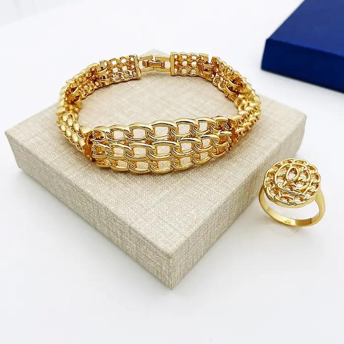 Ensemble de bijoux en or de Dubaï pour femmes