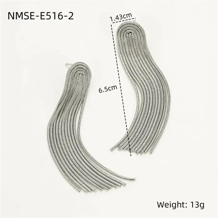 Boucles d'oreilles longues à franges pour femmes