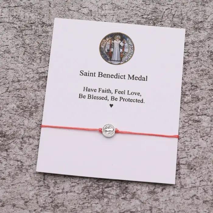 Bracelet de souhait de Saint Benoît pour femmes et hommes
