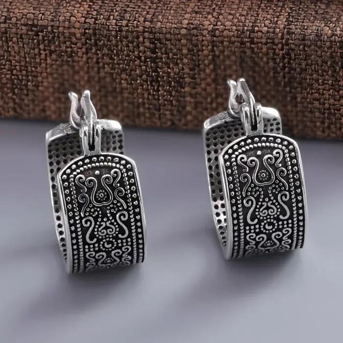 Boucles d'oreilles gothiques en argent Sterling 925 pour femmes