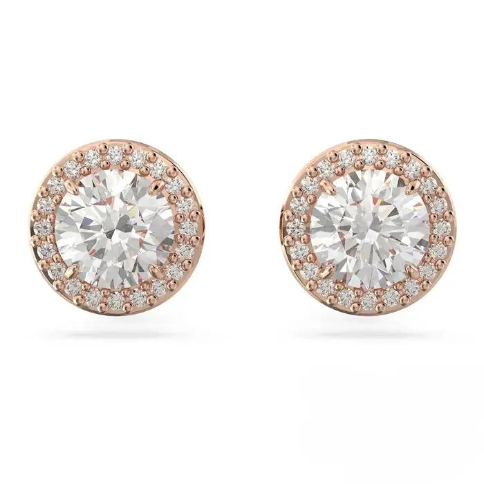 Ensemble Collier, Boucles d'Oreilles et Bracelet en Cristal Rond Diamanté Roman Holiday Classic Happiness