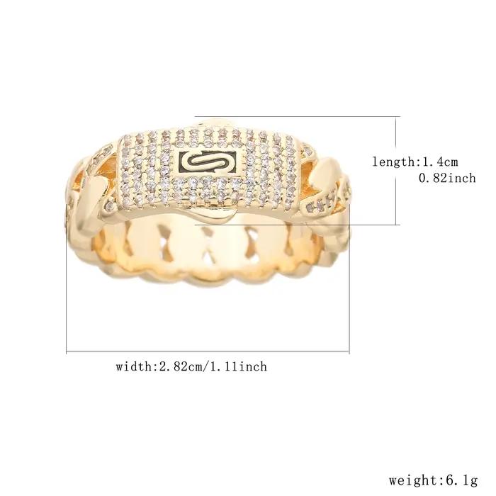 Bague Monaco plaquée or 14 carats